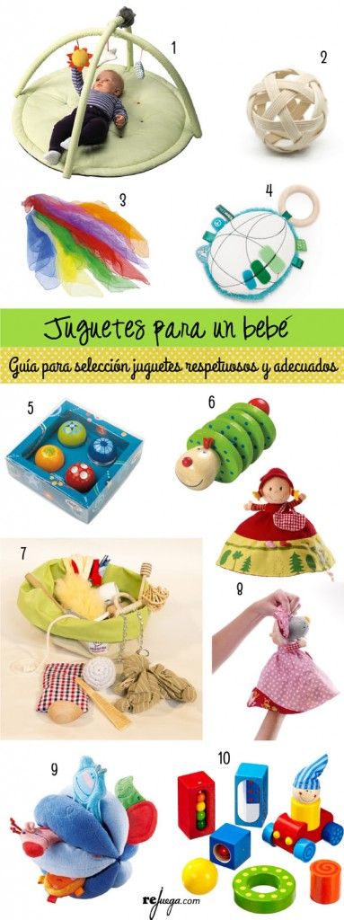 Guía de juguetes para regalar a un bebé